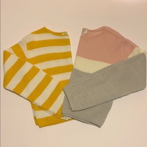 2 - H&M crop sweaters